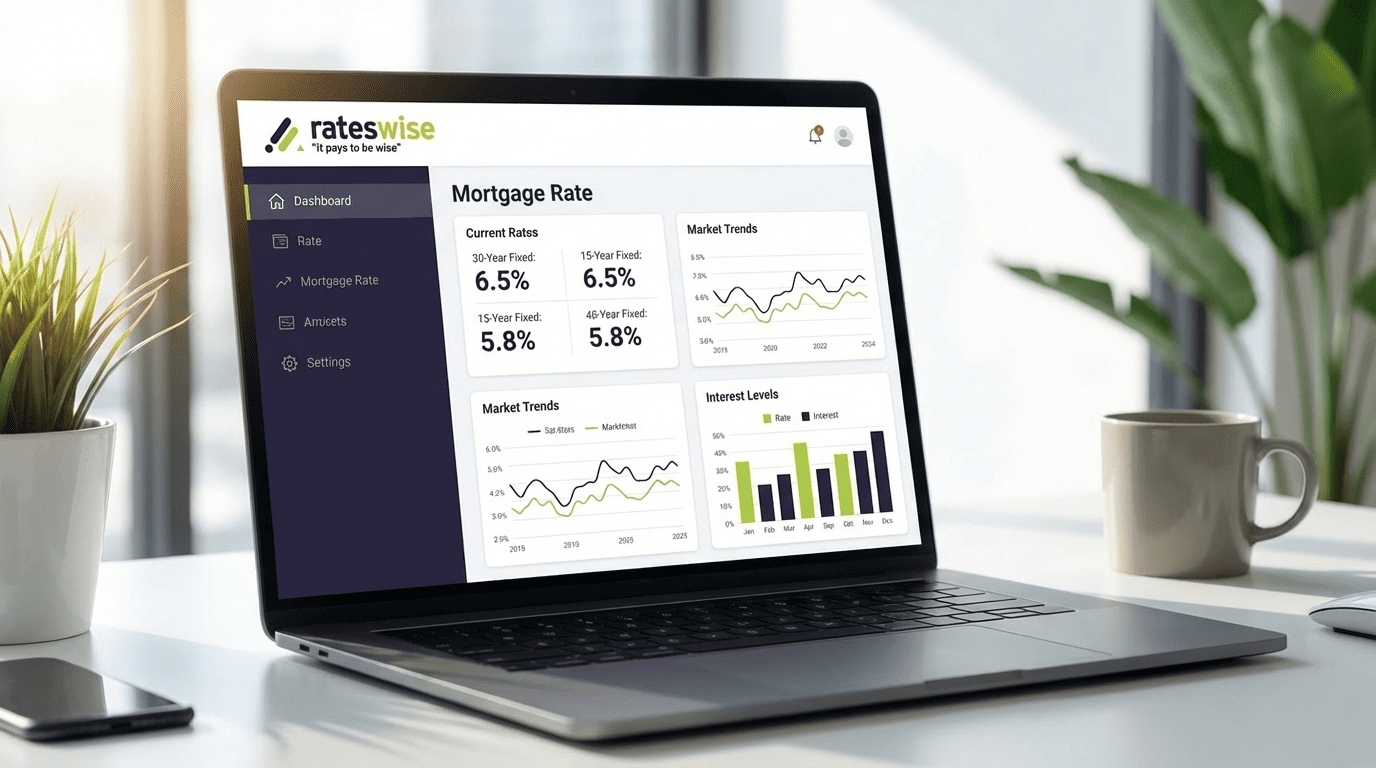 current mortgage rates dashboard showing fixed and variable rate trends